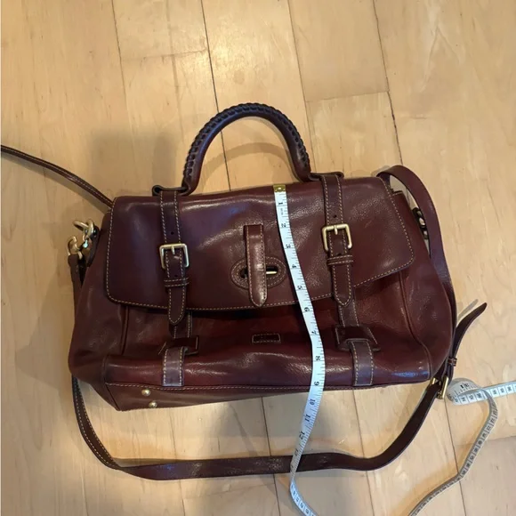 Classic Brown Leather Satchel - Picture 7 of 7